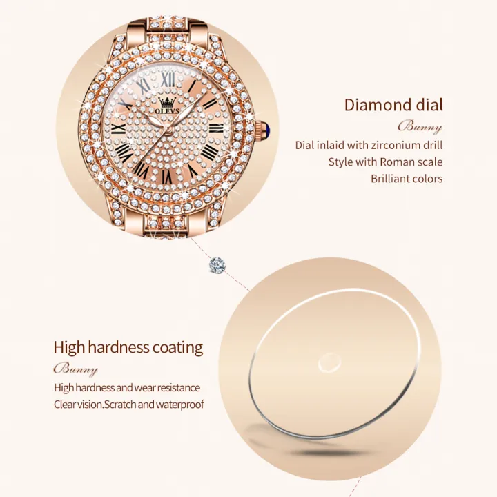 OLEVS%209943%20Luxury%20All%20Diamond%20Original%20Quartz%20Watch%20for%20Women%20Elegant%20Rose%20Gold%20Stainless%20Steel%20Waterproof%20Ladies%20Wrist%20Watches%20-%20Image%202