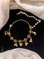 beautiful bridal nath with beautiful stones and beautiful design kashees brand easily wear for bridals. 