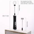 Electric Milk Frother Foamer + Egg Beater Wireless Type-C Charging 3 Speeds Mini Handheld Foam Maker Coffee Whisk Cooking Tools.