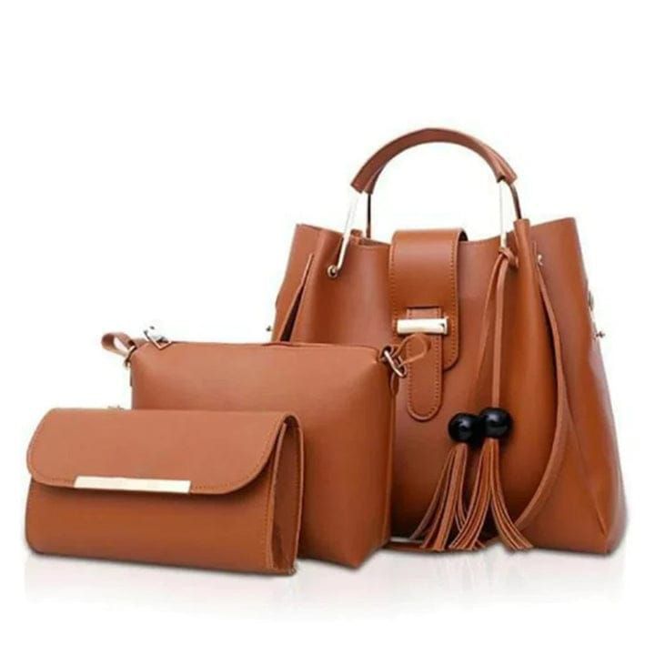 graze – online ordering Images High Quality Grahic Luxury 3-Piece Women’s Handbag Set – Elegant Vegan Leather Tote ...