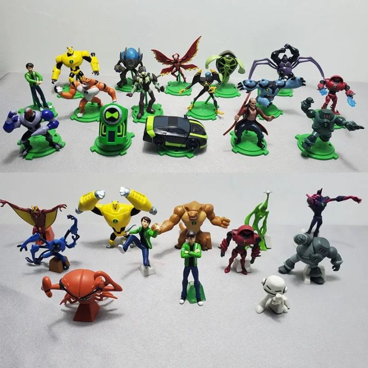 Anime Omnitrix Ben10 Ben Tennyson Figure Wildmutt Grey Matter XLR8 Doll Four Arms Upgrade Diamondhead Heatblast Model Toy Gifts