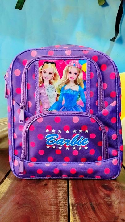 school bag for kids girls Barbie doll cartoon backpack photo pic