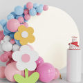 Round Wedding Arch Cover Fitted Wedding Arch Stand Cover Round Top Arch Backdrop Cover for Birthday Party Ceremony Banquet Decor.