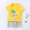 Children's entrance set cartoon children's clothing cute work bright soft texture comfortable no baby skin. 