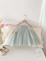 Girls ins strap dress, summer new Korean girls sweet princess dress mesh strap dress, suitable for going out.