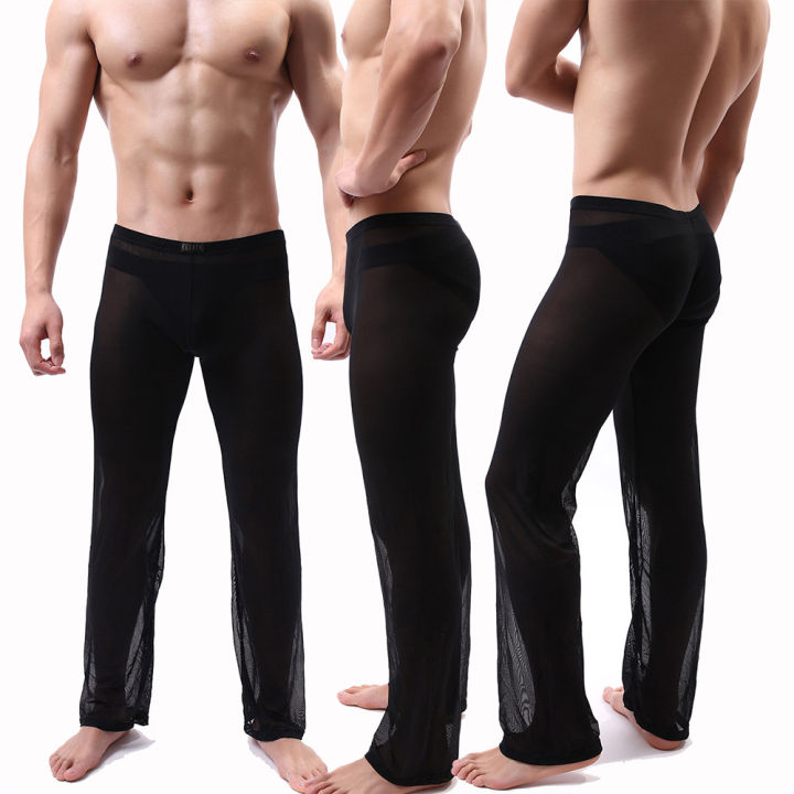 Men's%20Sheer%20Mesh%20Sleep%20Pants%20-%20Silky%20Smooth%20Quick-Dry%20Transparent%20Loungewear%20for%20Home%20Relax%20&%20Nightwear%20Comfort%20All%20Seasons%20-%20Image%205