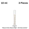 10ml Graduated Glass Measuring Cylinder 10ml  1 to 6 Pcs  | Heat & Chemical-Resistant Lab Glassware for Scientific Experiments, Liquid Measurement, Chemical Mixing, Industrial, Educational, Kitchen & DIY Use. 