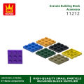 Wange 80Pcs/lot 11212 3x3 Tire Plate with 4Holes Building Blocks Moc Color Accessories Compatible with Bricks Children Toys . 