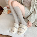 Retro Women Stockings New Fashion Autumn Casual Solid Color Japanese Style Warm Socks For Woman Soft Winter Knee High Socks Long. 