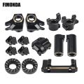 Black Brass Weights AR44 Axle Diff Cover Steering Knuckle C-hubs Link Mounts Battery Tray for Axial SCX10 II 90046 90047 Chassis. 
