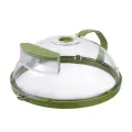 Microwave Cover for Food, Clear Microwave Splatter Cover with Water Steamer and Handle, 10 Inch Plate Covers, Kitchen Gadgets. 