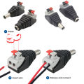 5pcs 12V DC Power Connector Plug Jack Male Female Socket Barrel 2.1mm x 5.5mm Adapter for CCTV Camera LED Strip Supply Terminal. 