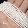 3mm,4mm,6mm,8mm and 10mm Off White Imitation Pearl Beads Round Freshwater Natural Shell Pearl Loose Bead For Jewellery Making DIY Bracelet Necklace. 