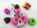 Kids Kitchen Toys DIY Cutting Birthday Cake Pretend Play Food pink - 22 Pcs. 