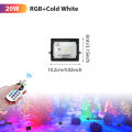 RGB LED Floodlight Remote Control 20W 30W 50W 100W 150W 200W Outdoor Spotlights AC220V Waterproof IP66  Outdoor Ambient Light. 