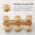 1 Pcs Wooden Massage Roller Tool, Manual Wooden Massager, Wood Back Massage Roller for Neck Leg Back Deep Tissue Muscle Massage. 