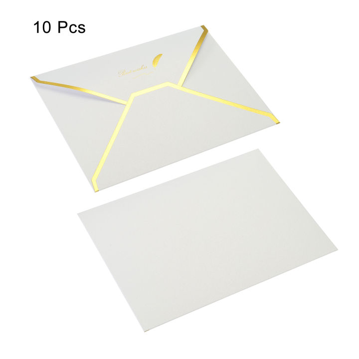 10Pcs%20V%20Flap%20Envelopes%207%20x%205''%20Luxury%20Style%20Gold%20Border%20Greeting%20Card%20Envelope%20for%20Invitations%20Weddings%20-%20Image%206