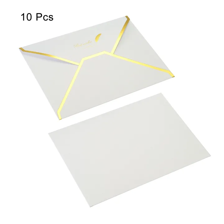 10Pcs%20V%20Flap%20Envelopes%207%20x%205''%20Luxury%20Style%20Gold%20Border%20Greeting%20Card%20Envelope%20for%20Invitations%20Weddings%20-%20Image%206