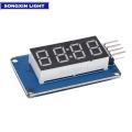 SX TM1637 4 Bits Digital LED Display Module For arduino 7 Segment 0.36Inch Clock RED Anode Tube Four Serial Driver Board Pack. 