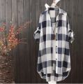 Women's Plaid Cotton Shirt Chic Women Blouse Elegant and Youth Women Blouses New in External Clothes Korean Style Female Clothes. 