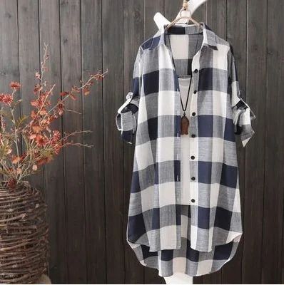 Women's%20Plaid%20Cotton%20Shirt%20Chic%20Women%20Blouse%20Elegant%20and%20Youth%20Women%20Blouses%20New%20in%20External%20Clothes%20Korean%20Style%20Female%20Clothes%20-%20Image%206