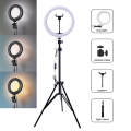 26CM Selfie LED Ring Light with 7ft height Stand Cell Phone Holder Dimmable 3 Light Modes for Live Stream, Makeup, Facebook, YouTube, Instagram,TikTok, Twitter. 