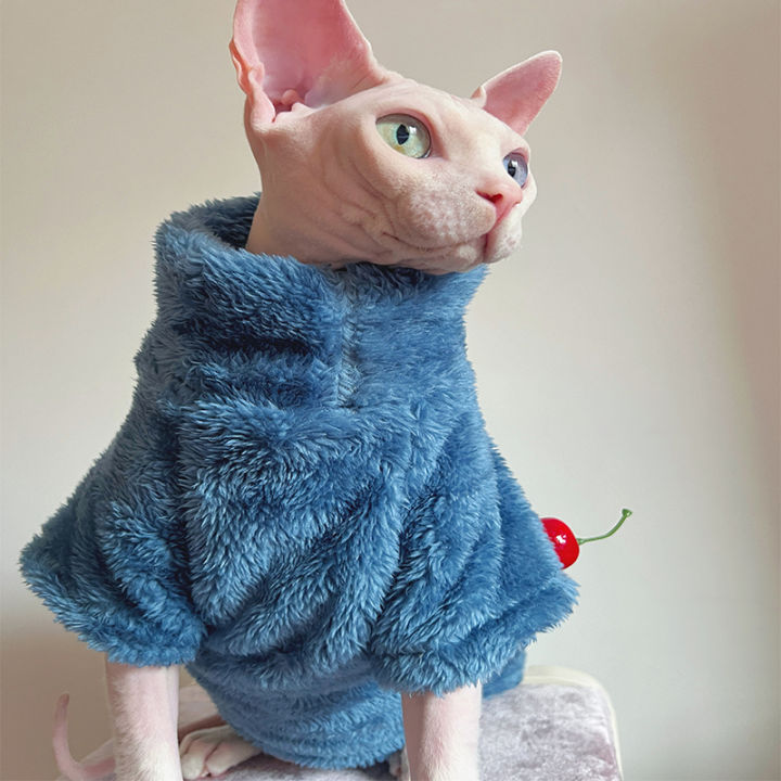 Pet%20Cat%20Sweater%20Home%20Fur%20Autumn%20and%20Winter%20Warm%20Solid%20Color%20Soft%20Arctic%20Velvet%20Skincare%20Suitable%20for%20Devonshire%20Cats,%20Hairless%20C%20-%20Image%203