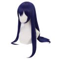 Deep blue long straight hair Active-style wig Sonoda Kai Cosplay Synthetic fiber Halloween party wig. 
