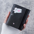 Cute Bow Wallet Women Sweet Color Style Floral Purse Card Holder for Girl Portable Travel Cash Coin Photo Card Bag..