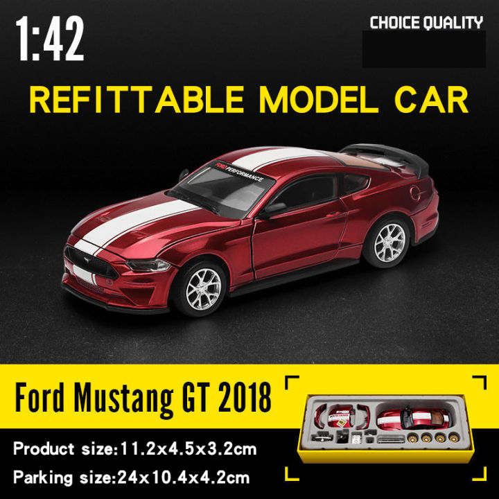 CCA%201/42%202018%20Ford%20Mustang%20GT%20Alloy%20Model%20Car%20Diecast%20Metal%20Assembly%20Modification%20Series%20Miniature%20Vehicle%20Collection%20Toy%20Car%20-%20Image%205