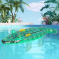 Inflatable Crocodile Shaped Surfboard Alligator Floating Pad for Pool Body Mat Replacement Surfboatd Daily Use Kids Swim Toy.