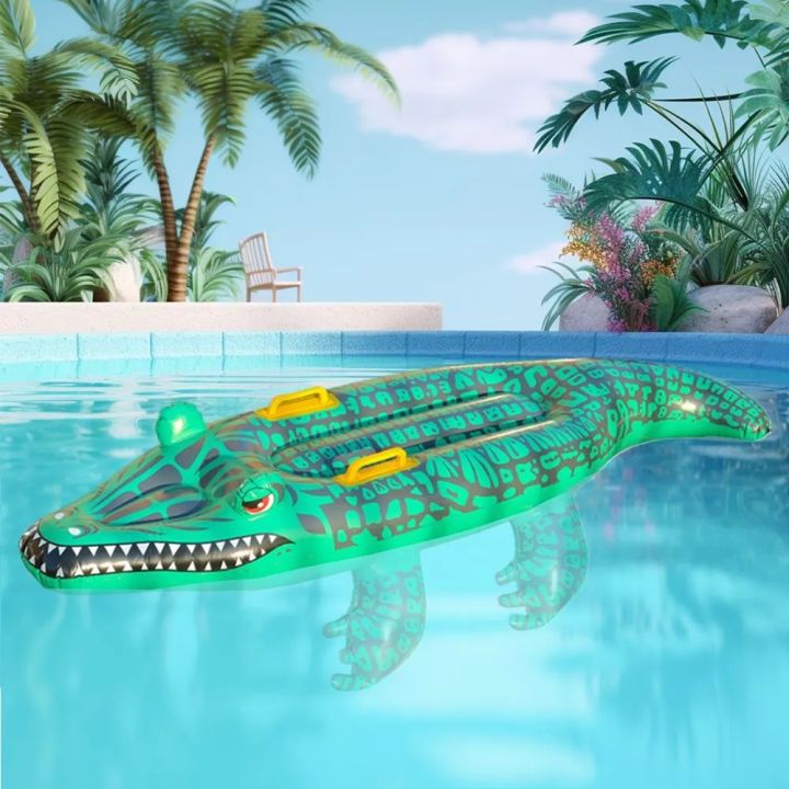 Inflatable%20Crocodile%20Shaped%20Surfboard%20Alligator%20Floating%20Pad%20for%20Pool%20Body%20Mat%20Replacement%20Surfboatd%20Daily%20Use%20Kids%20Swim%20Toy%20-%20Image%202