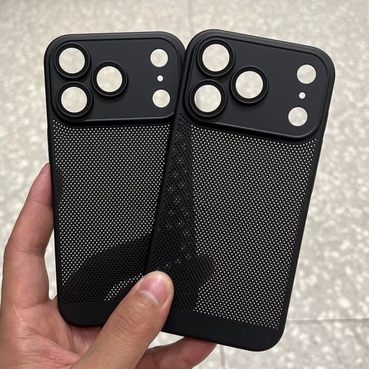 Original%20Cooling%20Grid%20Heat%20Dissipation%20Phone%20Case%20For%20iPhone%2017Air%2016%2016E%2015%2014%2013%2012%2011%2017%20Pro%20Max%20Mesh%20Breathable%20Hard%20Cover%20-%20Image%203