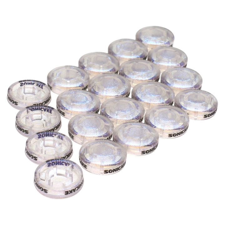 Lot De 20 Capuchons Pour Pédales D'effets Guitare (Footswitch Toppers) - Diamètre Intérieur 10mm (3/8") - Noir ABS