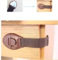 Brown Child safety lock baby child safety care Plastic locks with baby protection child safety drawer Door Cabinet Cupboard Brown. 
