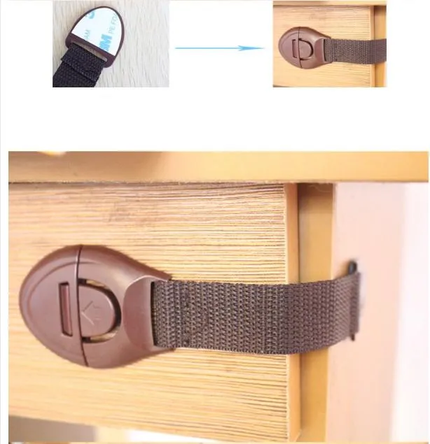 Brown%20Child%20safety%20lock%20baby%20child%20safety%20care%20Plastic%20locks%20with%20baby%20protection%20child%20safety%20drawer%20Door%20Cabinet%20Cupboard%20Brown%20-%20Image%204