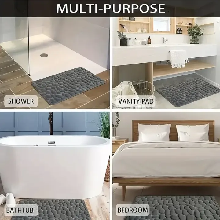 3D%20Non%20Slip%20Bathroom%20Mat%20Cobblestone%20Embossed%20Bath%20Mats%20Absorbent%20Doormat%20Carpet%20Door%20Floor%20Mats%20Machine%20Washable%20Quick%20Drying%20-%20Image%207