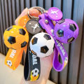 Football Keychain For Fan PVC Soft Glue Soccer Pendant Keychain Accessories Bag Decoration World Cup Souvenirs Key Chain .