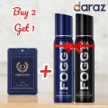 BUY 2 FOGG BODY SPRAY 120ml ( ROYAL+MACRO) GET DENVER POCKET PERFUME 18ml. 