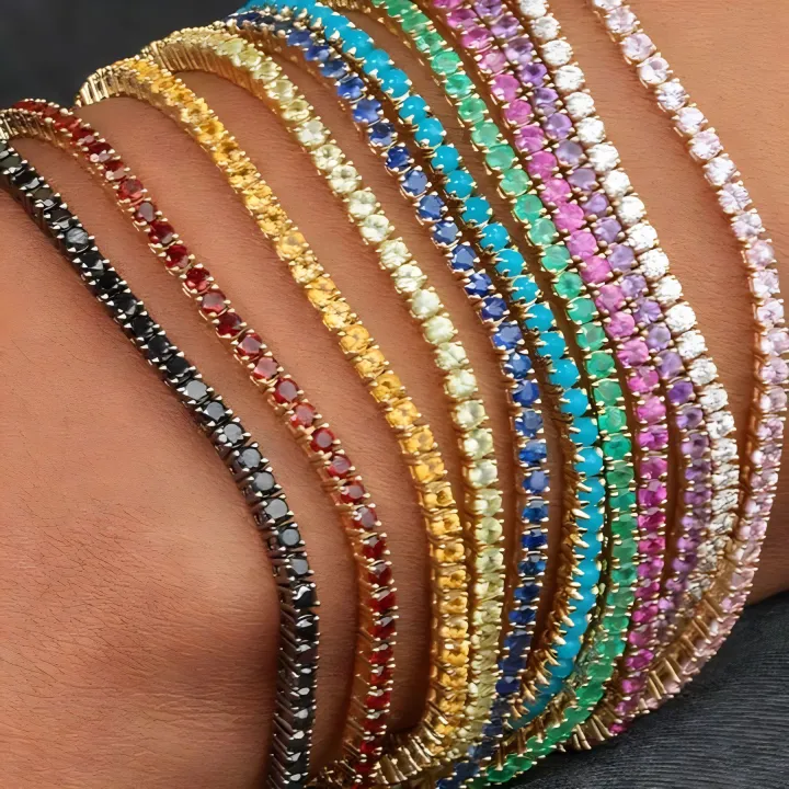 11PCS%20Fashion%20Shining%20Bracelet%20Stack%20Exquisite%20Rhinestone%20Elasticity%20Bracelet%20-%20Image%203