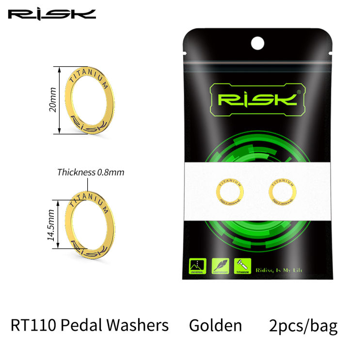 Risk%202pcs%20Bike%20Titanium%20alloy%20Pedal%20Washer,OD%2020mm%20Spacer%20Gasket%20for%20MTB%20Road%20Bicycle%20Crank%20Protection%20Pad%20Ring,Repair%20Gasket%20-%20Image%207