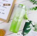 Glass Water Bottle Colour Hello Master With Handle. 