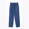 Womens Spring Summer Pants Cotton Linen Solid Elastic waist Candy Colors Harem Trousers Casual Female Pants.