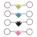 2Pcs Cute Love Heart Brick Keychain for Couples Friendship Women Men Girl Boy Elements Key Ring Birthday Jewelry Gift. 