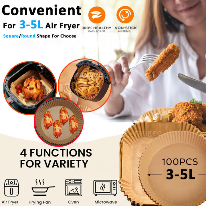Air%20Fryer%20Liners%20Disposable%20100pcs%20Parchment%20Paper%20Square%20Liners%20Round%20Liners%20Free%20of%20Bleach%20Non-Stick%20Oil-proof%20and%20Waterproof%20-%20Image%204