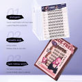 10 Row Fluffy Glue-Free False Eyelashes DIY Self-Adhesive Segmented Upper Lashes Thick Natural Easy Application Enlarge Eyes. 