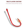 FISH KING Red Fishing Hooks Sea Barbed Fishing Lures Shank Beak Live BaitHolder Carp Fishing Jig Worm Hooks Accessories Tackle. 