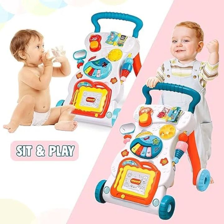 Baby%20Walker%20Sit-to-Stand%20Learning%20Trolley%20Kids%20Activity%20Center%20Entertainment%20Table%20Lights%20&%20Sounds%20Music%20Phone%20Steering%20Wheel%20Educational%20Push%20Toy%20for%20Babies%20Toddlers%20Kids%20(Multicolour)%20-%20Image%202