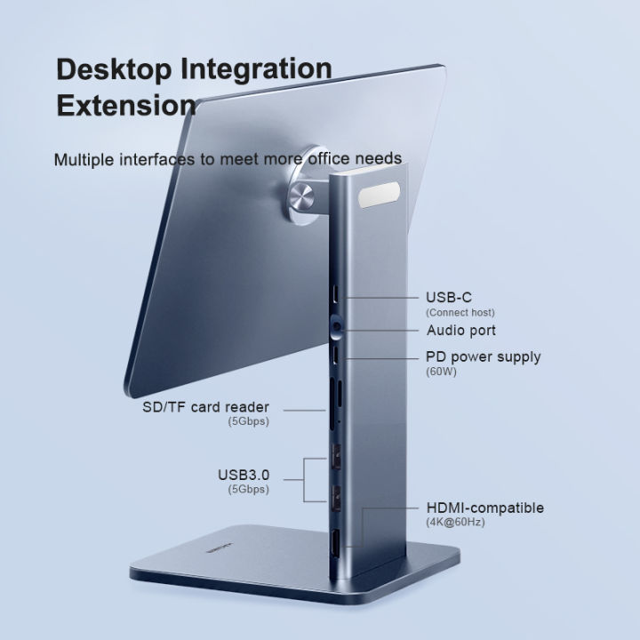 Hagibis%20Foldable%20Magnetic%20Stand%20for%20iPad%20Pro%2012.9%203rd/4th/5th%2011%20Air%20iPad%2010th%20Tablet%20Holder%2010.9%20Rotation%20Bracket%20USB%20C%20Hub%20-%20Image%202
