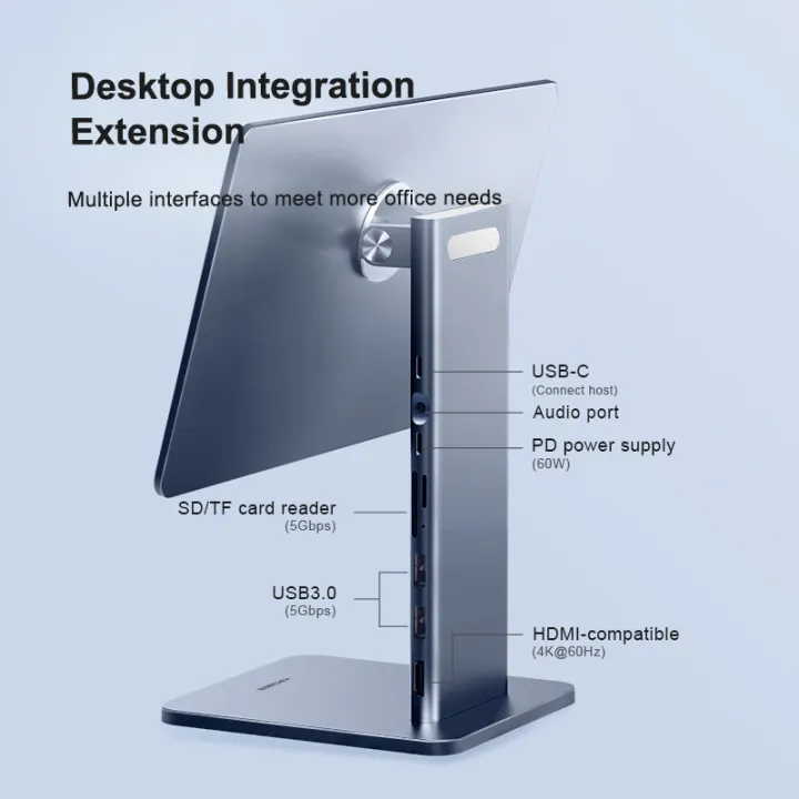 Hagibis%20Foldable%20Magnetic%20Stand%20for%20iPad%20Pro%2012.9%203rd/4th/5th%2011%20Air%20iPad%2010th%20Tablet%20Holder%2010.9%20Rotation%20Bracket%20USB%20C%20Hub%20-%20Image%202